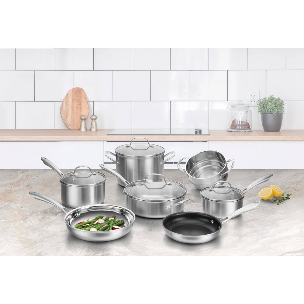 slide 4 of 4, Cuisinart Classic MultiClad 11pc Stainless Steel Tri-Ply Cookware Set - MCS-11, 11 ct