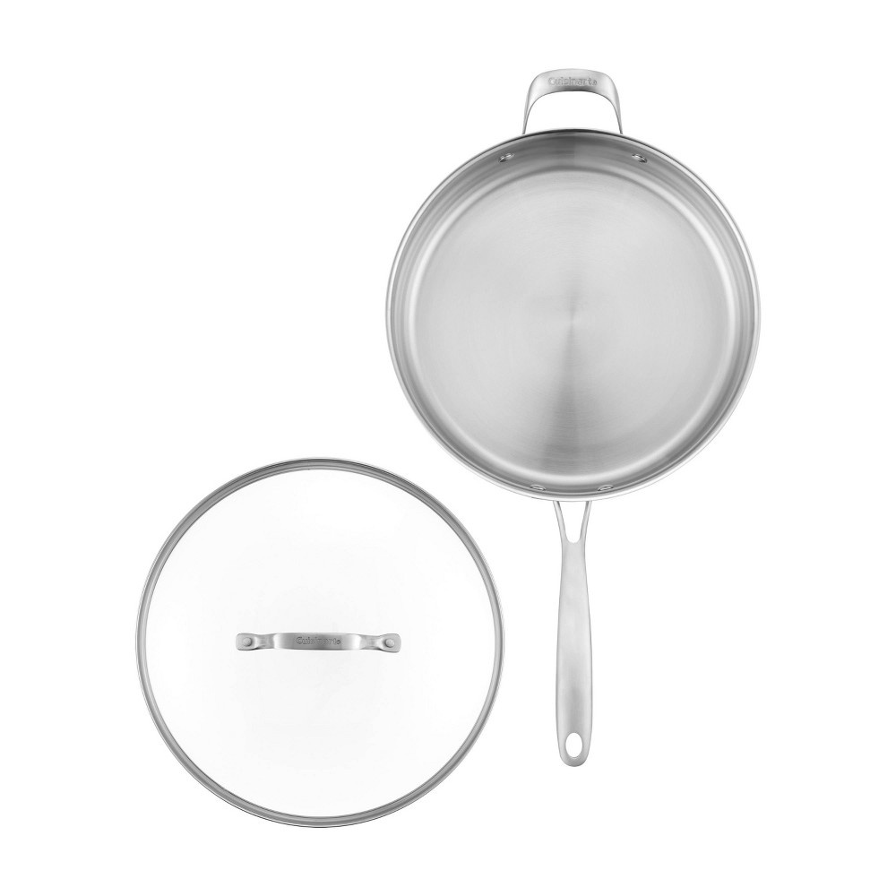 slide 3 of 5, Cuisinart Classic MultiClad 5.5qt Stainless Steel Tri-Ply Saute Pan with Cover - MCS33-30H, 5.5 qt