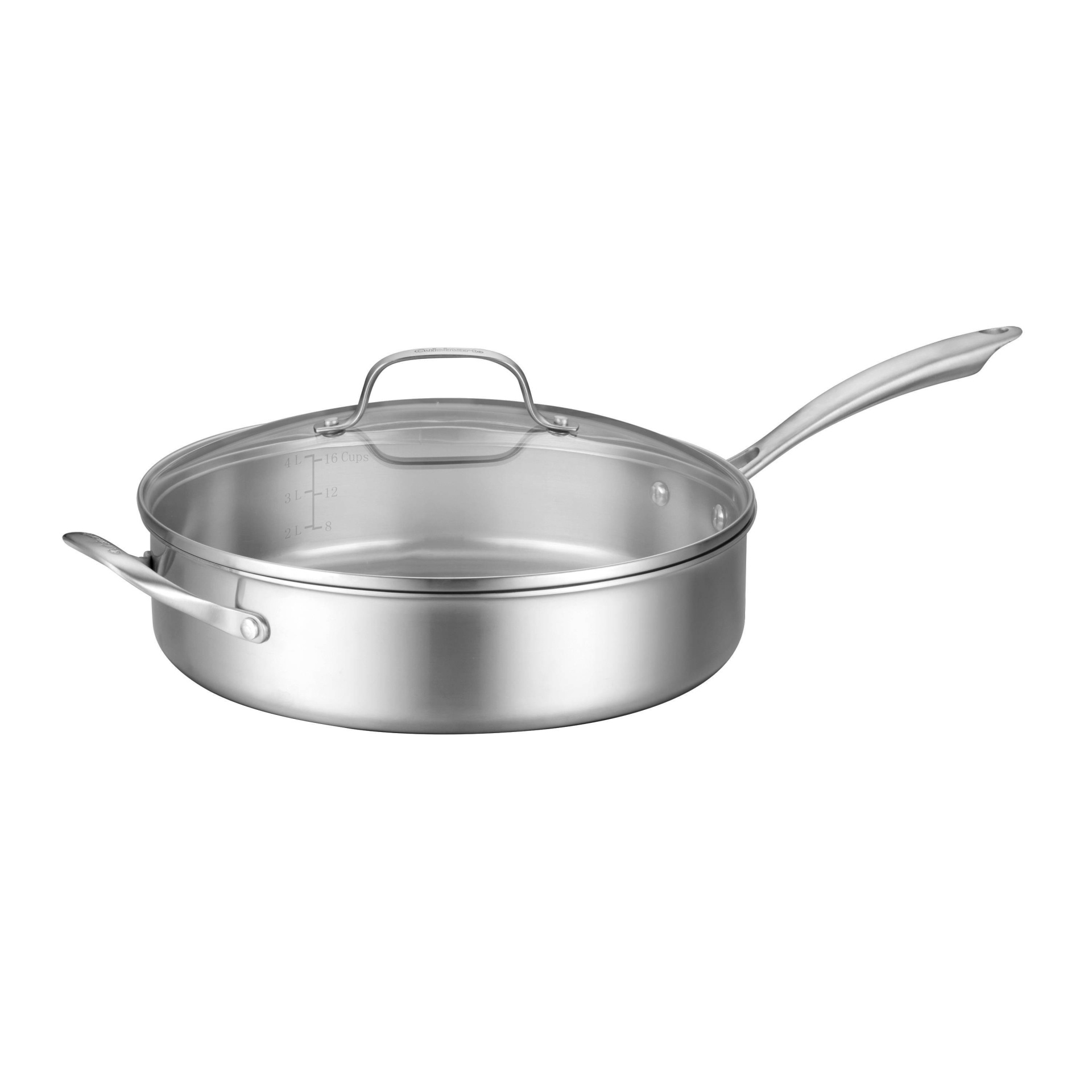 slide 1 of 5, Cuisinart Classic MultiClad 5.5qt Stainless Steel Tri-Ply Saute Pan with Cover - MCS33-30H, 5.5 qt