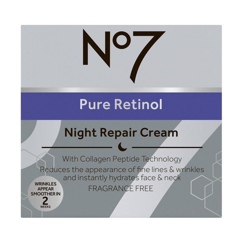 slide 5 of 11, No7 Pure Retinol Night Repair Cream - 1.69 fl oz, 1.69 fl oz