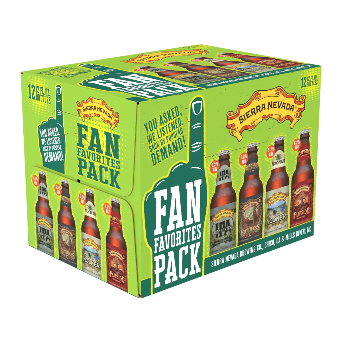 slide 1 of 9, Sierra Nevada Beer, Fan Favorites Pack 12 Pack (12oz Bottles), 12 ct; 12 oz