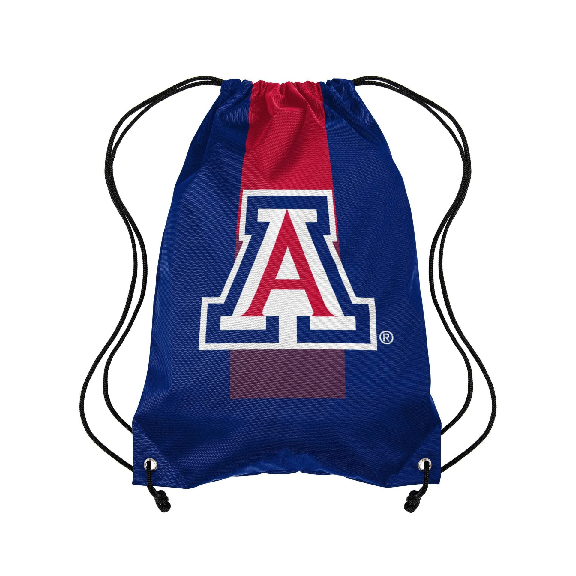 slide 1 of 1, NCAA Arizona Wildcats Striped Drawstring Bag, 1 ct