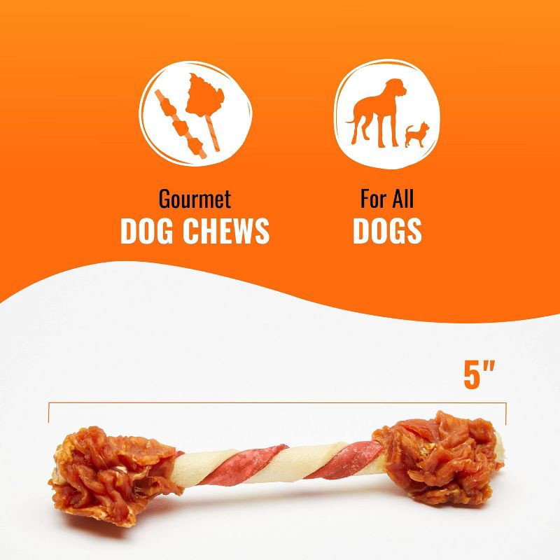 slide 11 of 14, Good 'n' Fun Double Meat Pops Rawhide with Chicken, Beef and Pork Flavor Dog Treats - 5.5oz, 5.5 oz