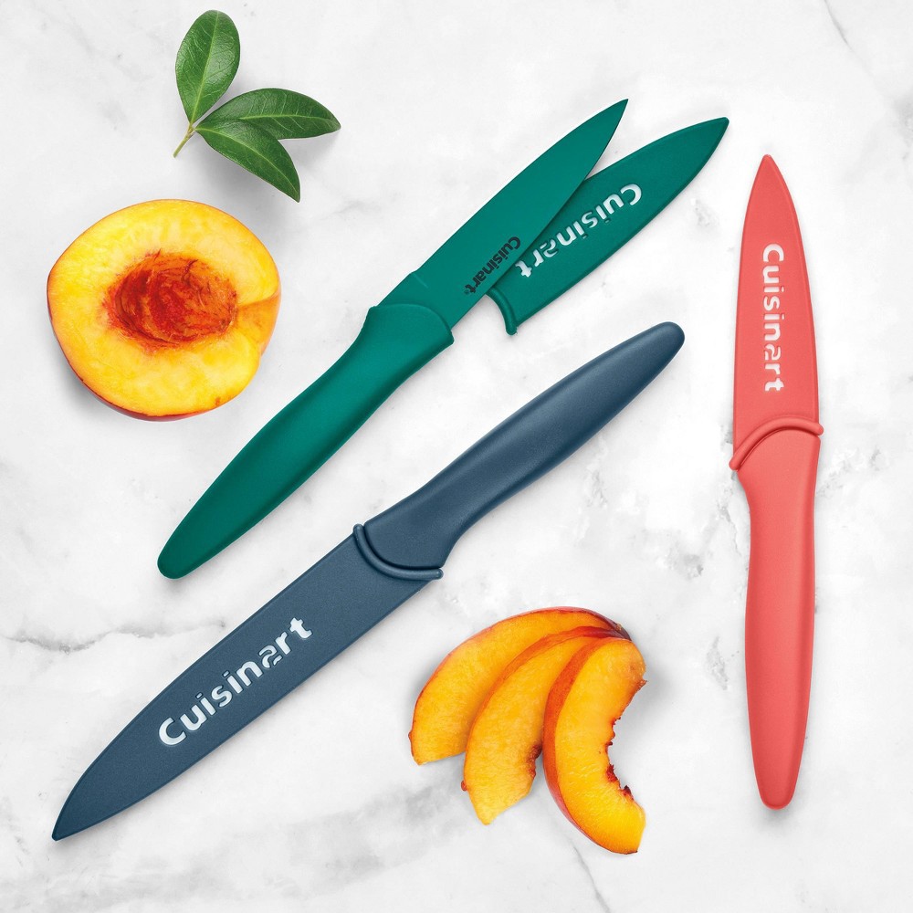 slide 6 of 6, Cuisinart Advantage 6pc Colored Non-Stick Utility Knife Set with Blade Guards - C55-6PRBT, 6 ct