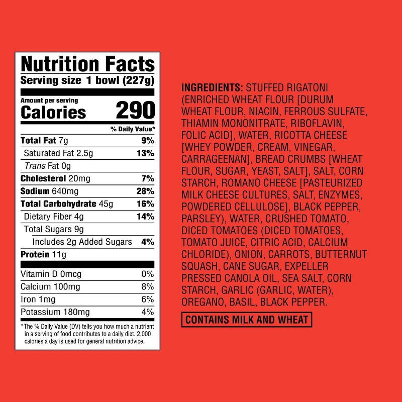 slide 4 of 4, Frozen Stuffed Mini Rigatoni in a Marinara Sauce -with Hidden Vegetables - 8oz - Good & Gather™, 8 oz