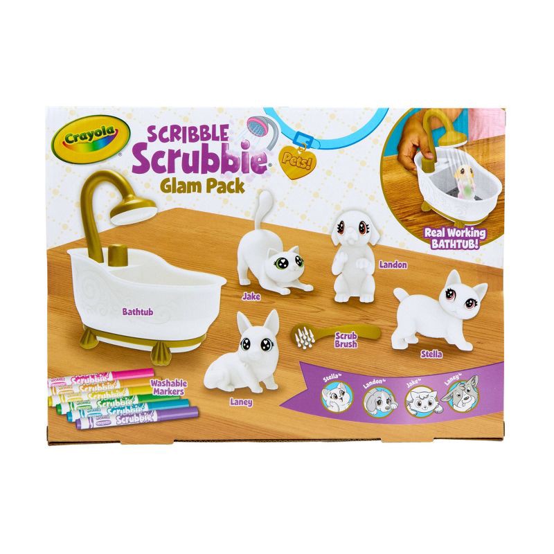 slide 4 of 7, Crayola 12pc Scribble Scrubbie Pets Tub Set: Washable Marker Craft Kit for Kids, Drawing & Coloring Activity, Ages 3+, 12 ct