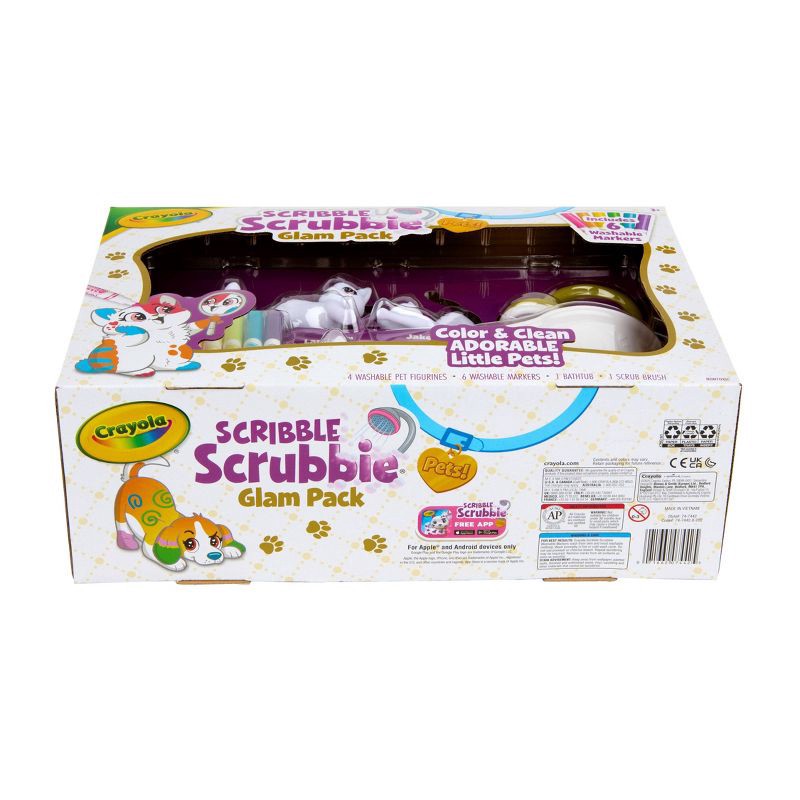 slide 5 of 7, Crayola 12pc Scribble Scrubbie Pets Tub Set: Washable Marker Craft Kit for Kids, Drawing & Coloring Activity, Ages 3+, 12 ct