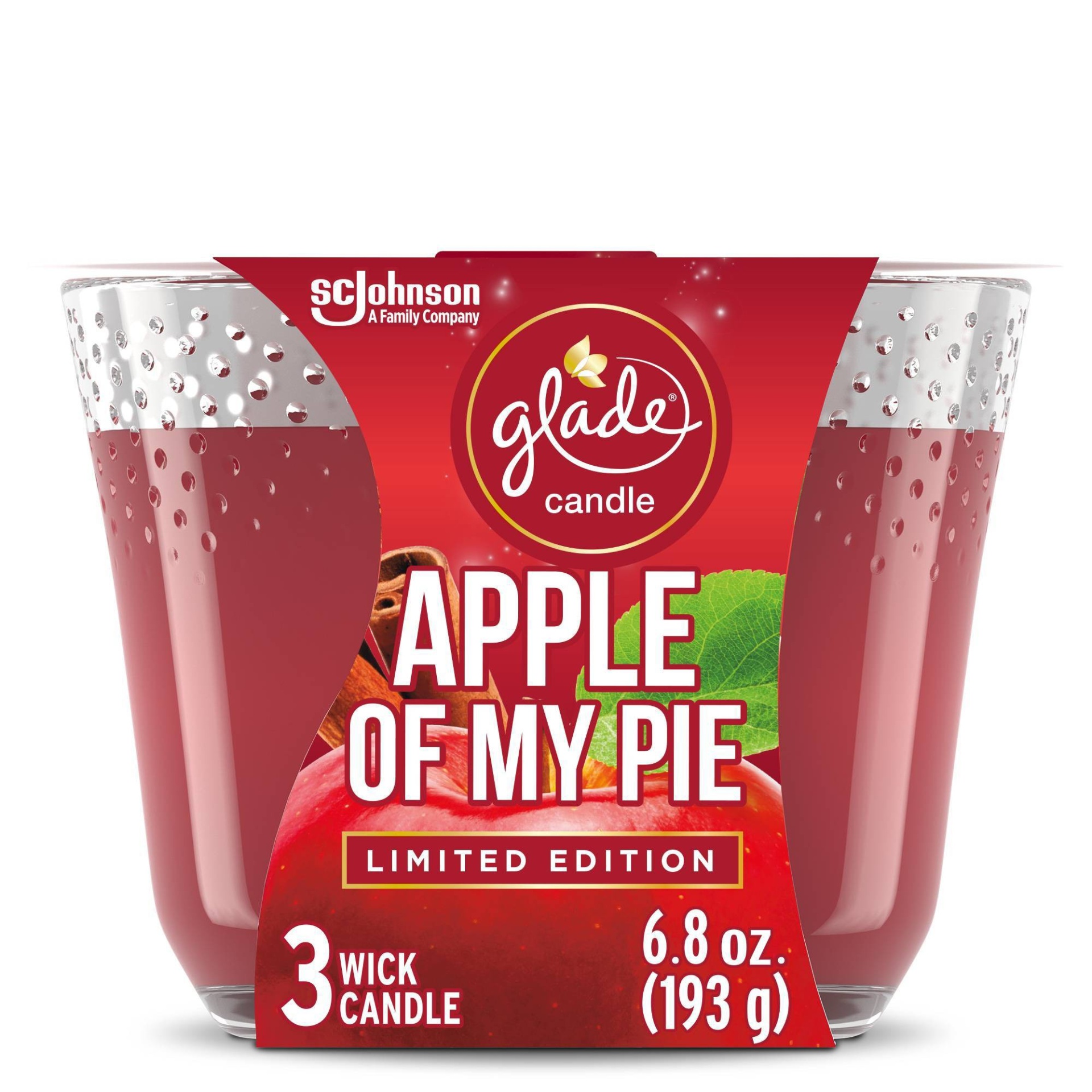 slide 1 of 8, Glade Apple Of My Pie Candle, 6.8 oz