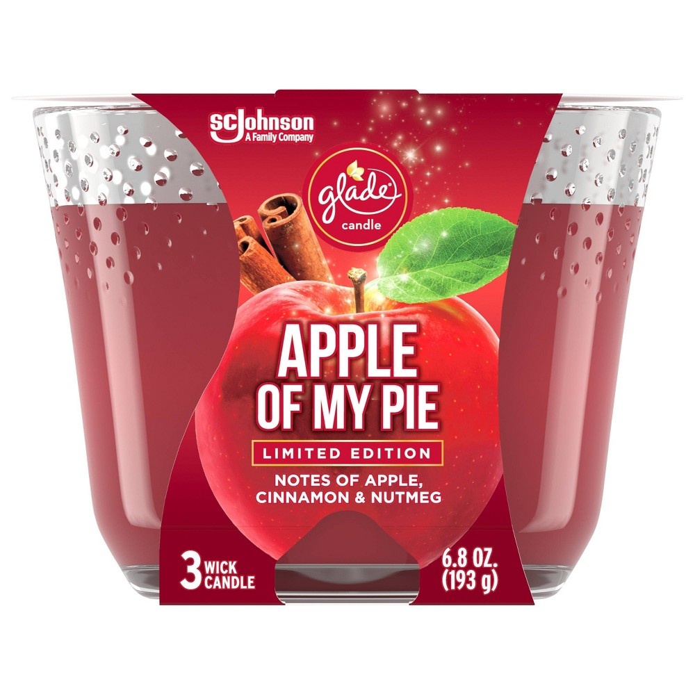 slide 3 of 8, Glade Apple Of My Pie Candle, 6.8 oz