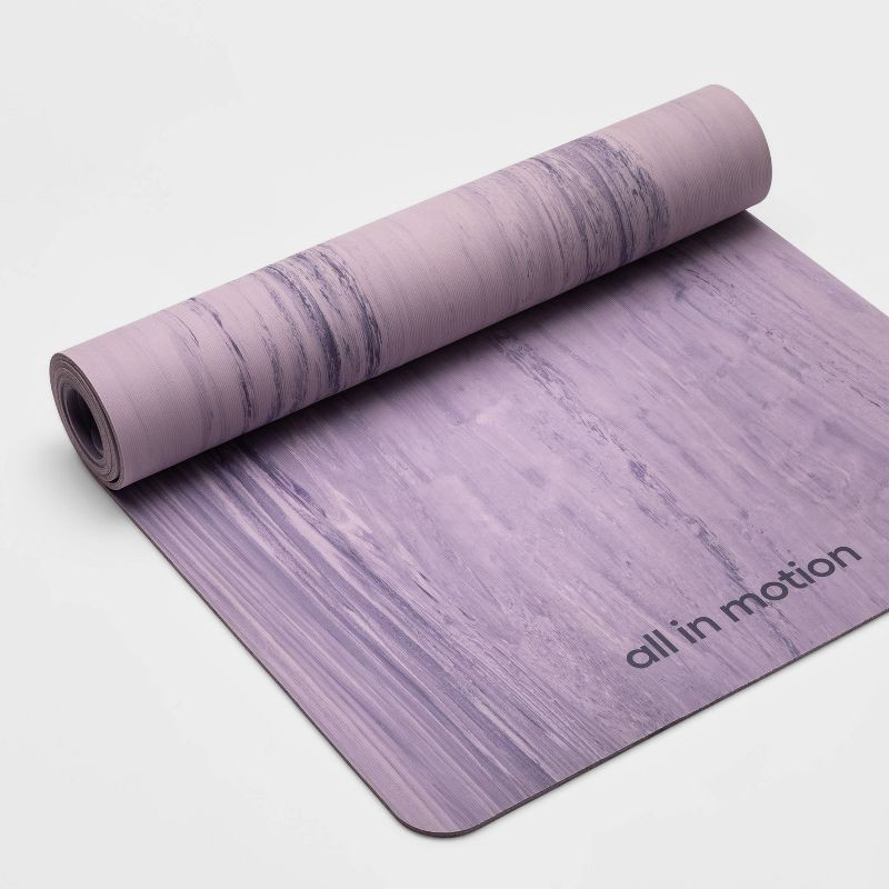 slide 1 of 4, Natural Rubber Yoga Mat 5mm Violet - All In Motion™, 1 ct