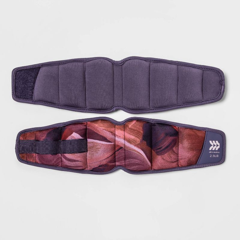 slide 2 of 3, Ankle Weights Anti-microbial 2.5lbs 2pc - All In Motion™: Neoprene, Leg Training, 2.5 lb, 2 ct