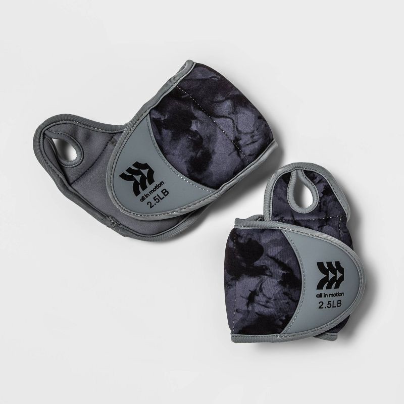 slide 1 of 3, Wrist Weights Anti-microbial 2.5lbs 2pc - All In Motion™: Adjustable Neoprene Pair, 2.5 lb, 2 ct