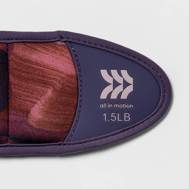 slide 3 of 3, Wrist Weights Anti-microbial 1.5lbs 2pc - All In Motion™: Adjustable Neoprene Pair, 1.5 lb, 2 ct