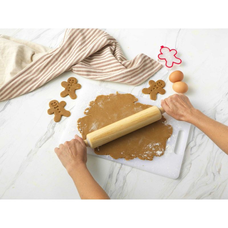 slide 5 of 7, GoodCook Ready Wood Rolling Pin: Multicolor Handled Roller for Baking & Food Prep, 20.3" Length, Hand Wash, 1 ct