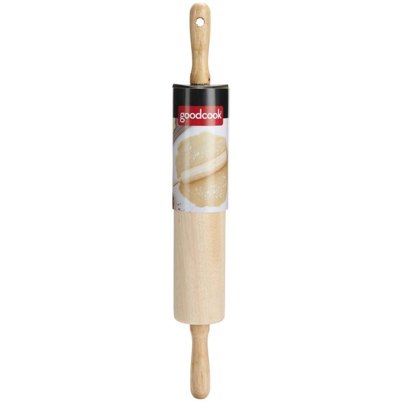 slide 6 of 7, GoodCook Ready Wood Rolling Pin: Multicolor Handled Roller for Baking & Food Prep, 20.3" Length, Hand Wash, 1 ct