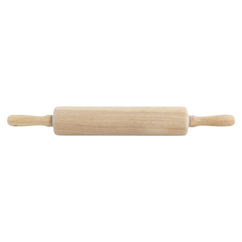 slide 1 of 7, GoodCook Ready Wood Rolling Pin: Multicolor Handled Roller for Baking & Food Prep, 20.3" Length, Hand Wash, 1 ct
