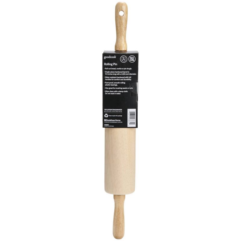 slide 7 of 7, GoodCook Ready Wood Rolling Pin: Multicolor Handled Roller for Baking & Food Prep, 20.3" Length, Hand Wash, 1 ct