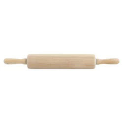 GoodCook Ready Wood Rolling Pin: Multicolor Handled Roller for Baking & Food Prep, 20.3" Length, Hand Wash