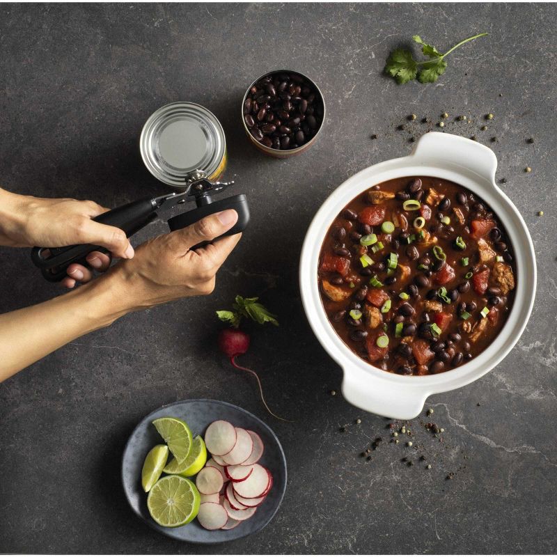 slide 4 of 5, GoodCook Ready Can Opener: Manual Steel Hand Tool, Cordless, Black & Silver, Freestanding Design, 1 ct