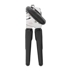 GoodCook Ready Can Opener: Manual Steel Hand Tool, Cordless, Black & Silver, Freestanding Design