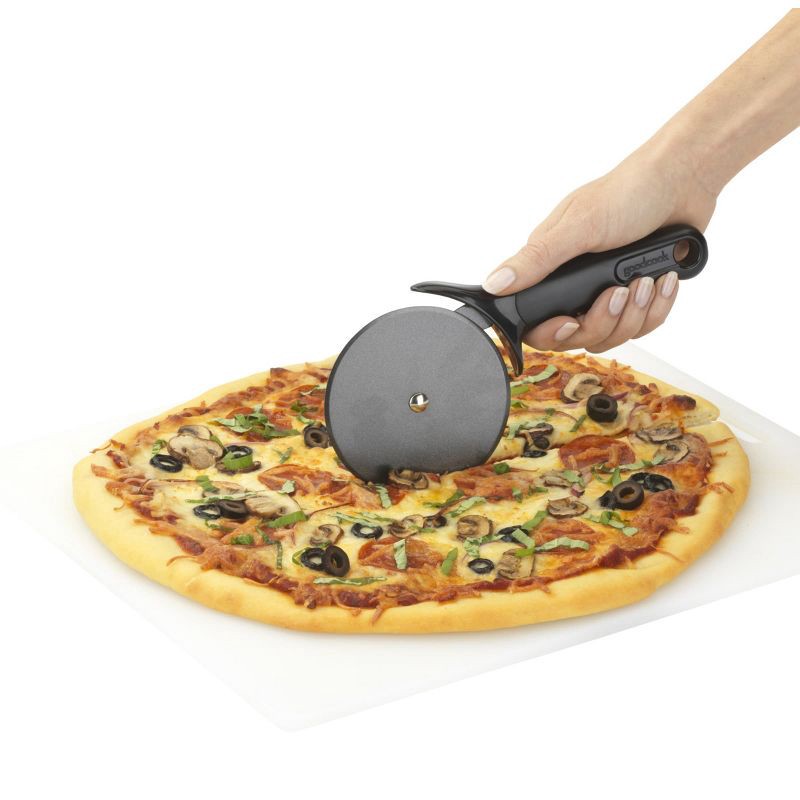 slide 3 of 4, GoodCook Ready Non-Stick Jumbo Pizza Cutter: Black Pizza Slicer & Roller, Dishwasher-Safe, Plastic Handle, 1 ct