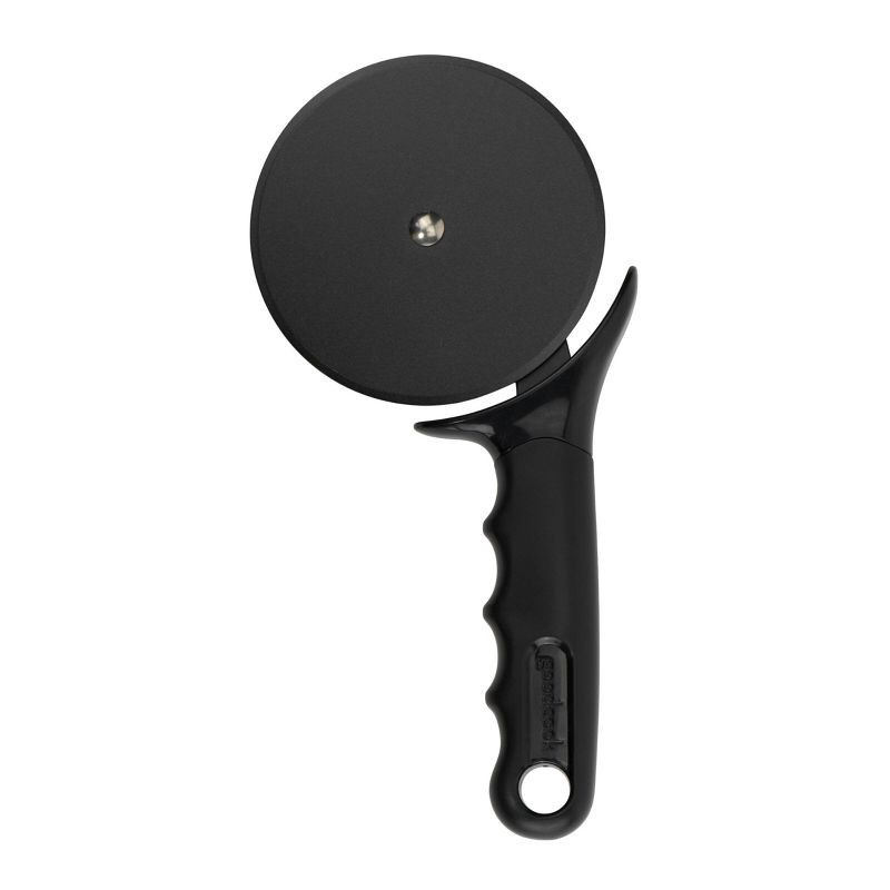 slide 1 of 4, GoodCook Ready Non-Stick Jumbo Pizza Cutter: Black Pizza Slicer & Roller, Dishwasher-Safe, Plastic Handle, 1 ct