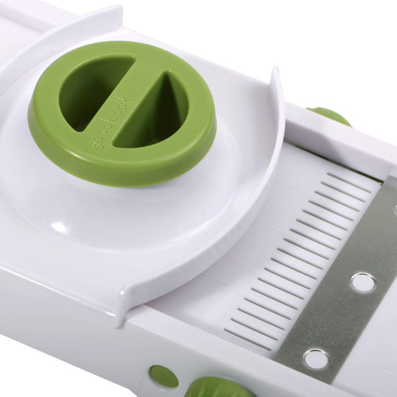 slide 4 of 8, GoodCook Ready Mandoline Slicer: Kitchen Tool, Plastic & Stainless Steel, Hand Wash, Green & Silver, 1 ct