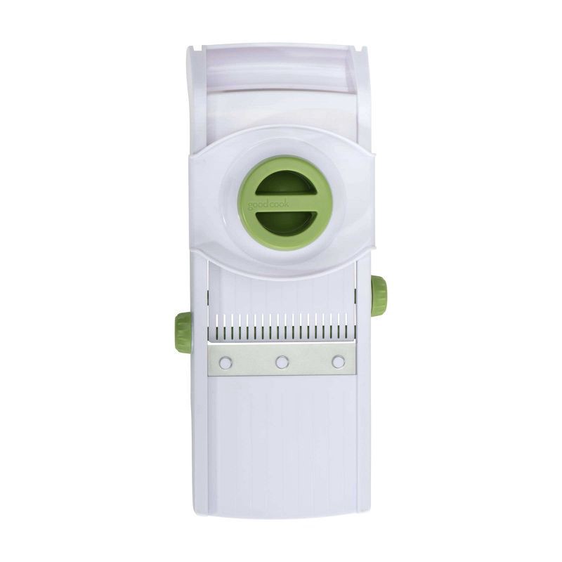 slide 1 of 8, GoodCook Ready Mandoline Slicer: Kitchen Tool, Plastic & Stainless Steel, Hand Wash, Green & Silver, 1 ct