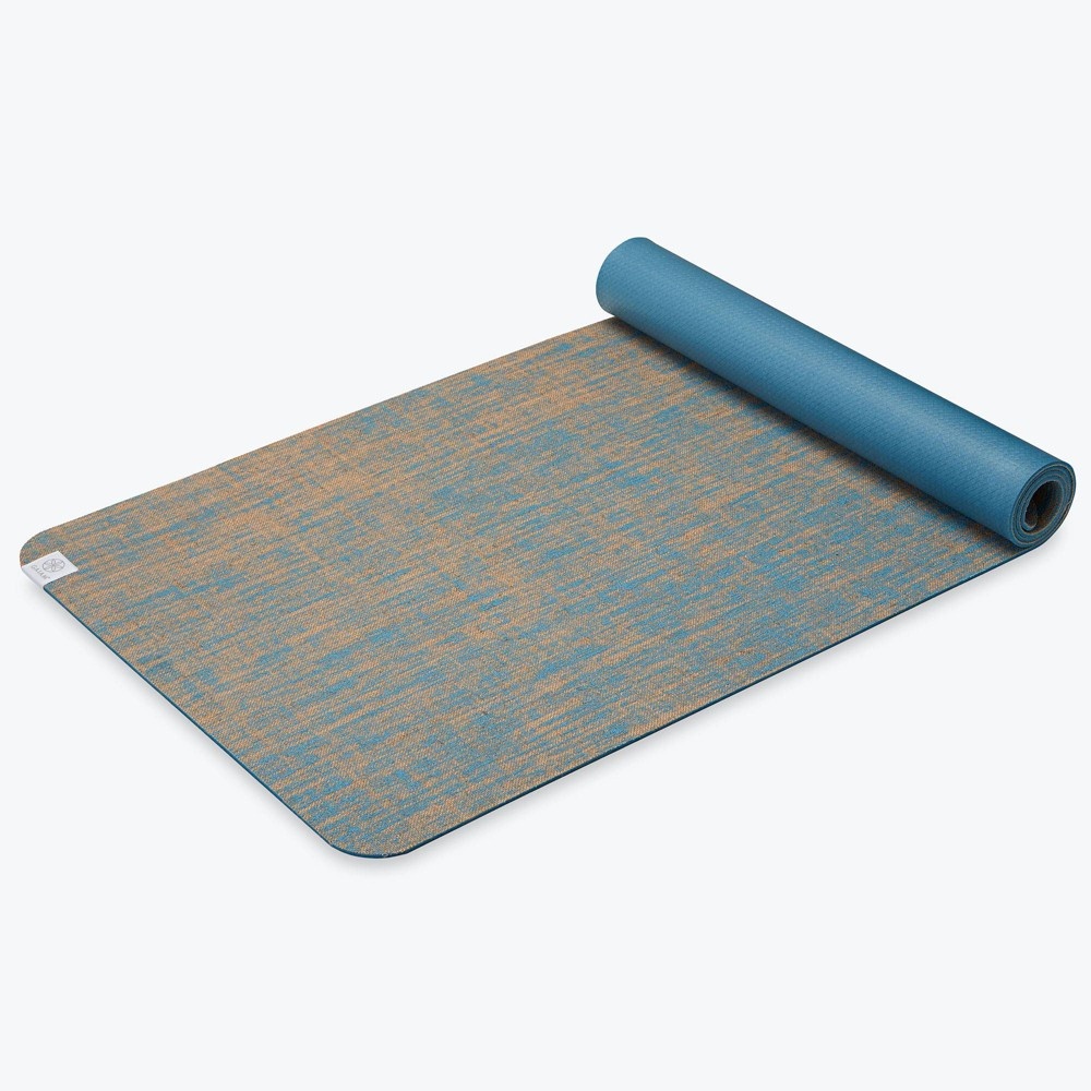 Gaiam Yoga Jute Yoga Mat - 5 mm - Teal