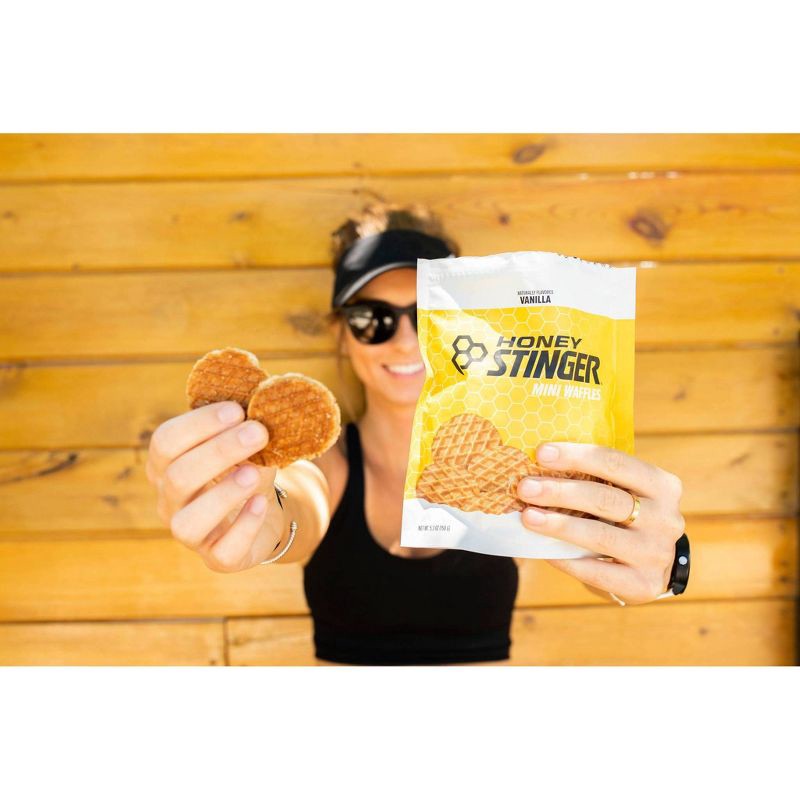 slide 5 of 5, Honey Stinger Organic Vanilla Mini Energy Waffle - 18ct, 18 ct