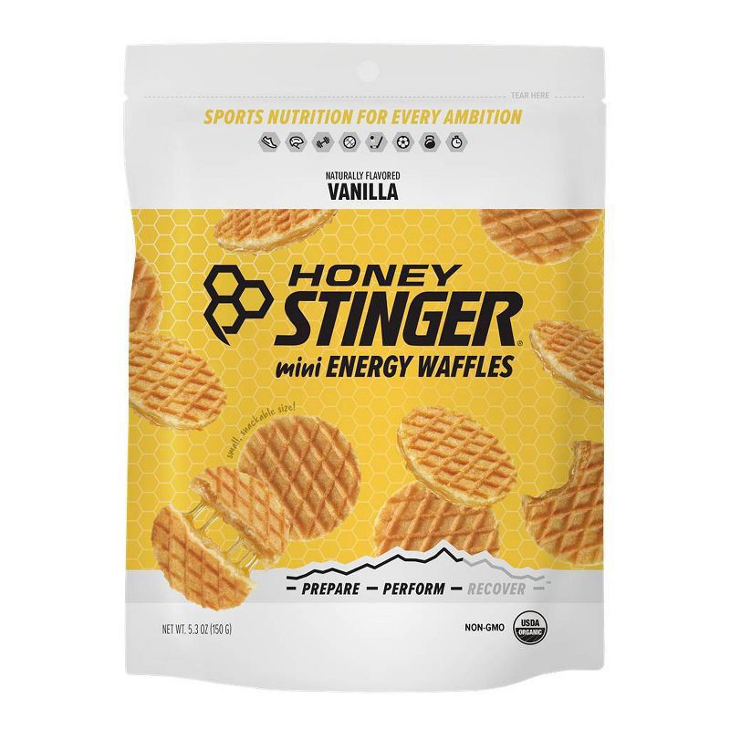 slide 1 of 5, Honey Stinger Organic Vanilla Mini Energy Waffle - 18ct, 18 ct