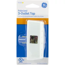 GE Lighting Polarized Triple Tap White Adapter