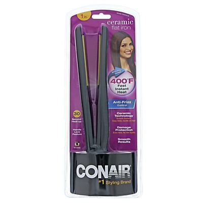 slide 1 of 1, Conair Ceramic 1in Flat Iron, 1 ct