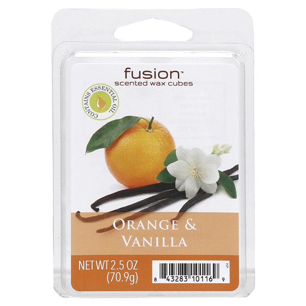 slide 1 of 1, Fusion Orange & Vanilla Scented Wax Cubes, 2.5 oz