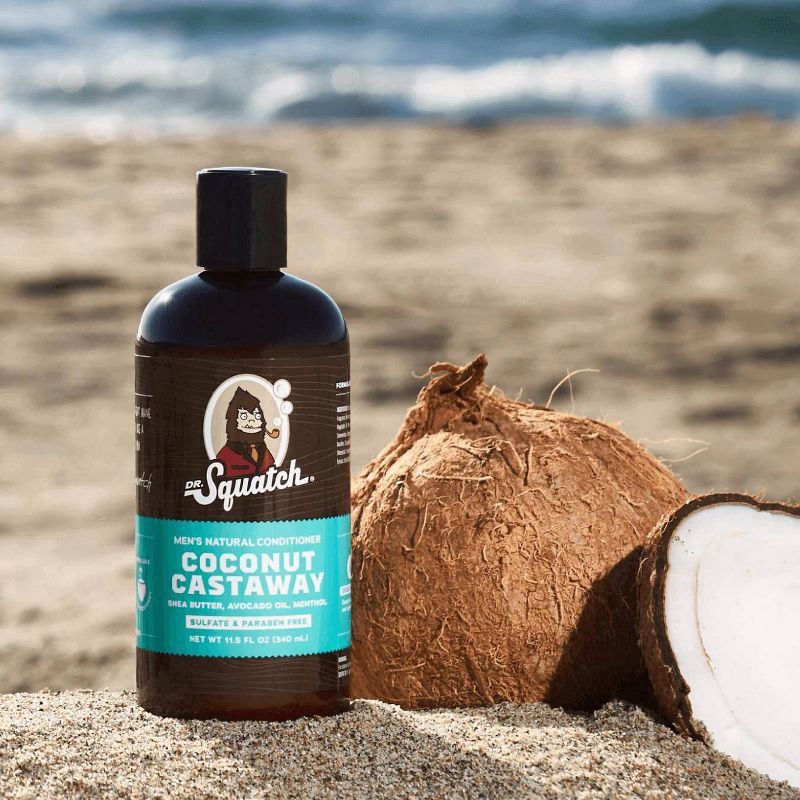 slide 3 of 7, Dr. Squatch Coconut Castaway Conditioner, 11.5 fl oz