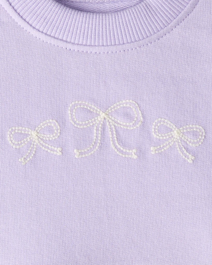 slide 2 of 5, Carter's Carters Baby Girl Bow Print Tulle Cotton Dress - Purple Purple 12M, 1 ct