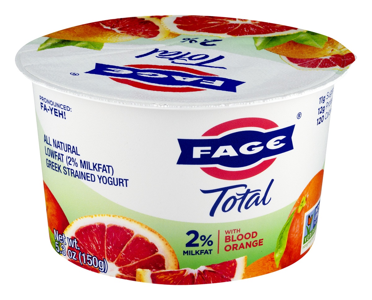 slide 2 of 11, Fage Total 2% Milkfat Blood Orange Greek Yogurt, 5.3 oz