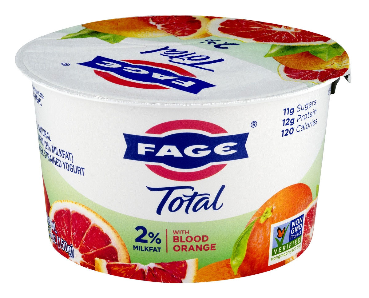 slide 1 of 11, Fage Total 2% Milkfat Blood Orange Greek Yogurt, 5.3 oz
