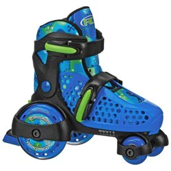 Roller Derby Sport Kids' Roller Skate - Dinosaur Blue/Black M: Adjustable, Padded Collar