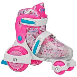 Roller Derby Sport Kids' Roller Skate - Unicorn Pink/White M: Adjustable Size, Padded Collar