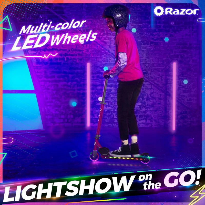 slide 4 of 11, Razor A+ 2 Wheel Scooter with LED Lights - Magenta, 1 ct
