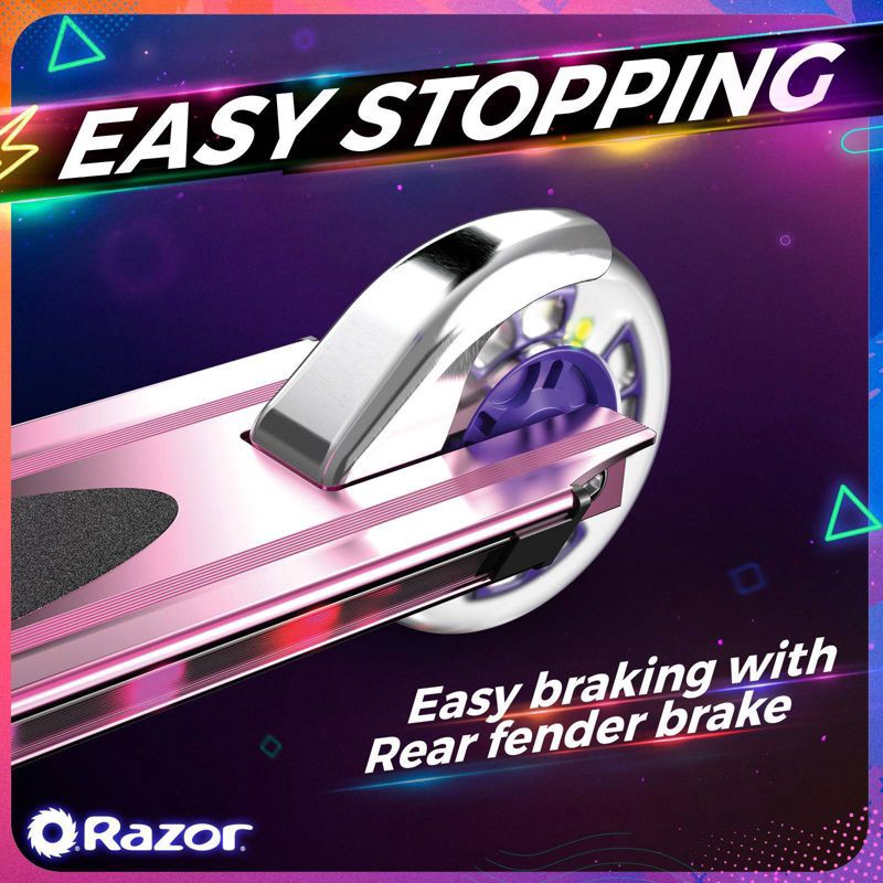 slide 7 of 11, Razor A+ 2 Wheel Scooter with LED Lights - Magenta, 1 ct
