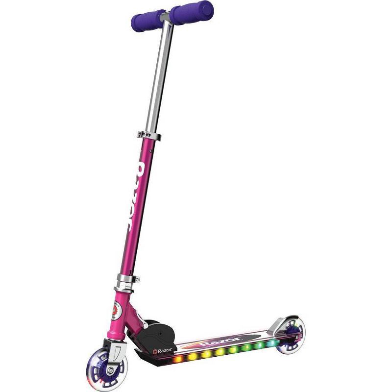 slide 1 of 11, Razor A+ 2 Wheel Scooter with LED Lights - Magenta, 1 ct