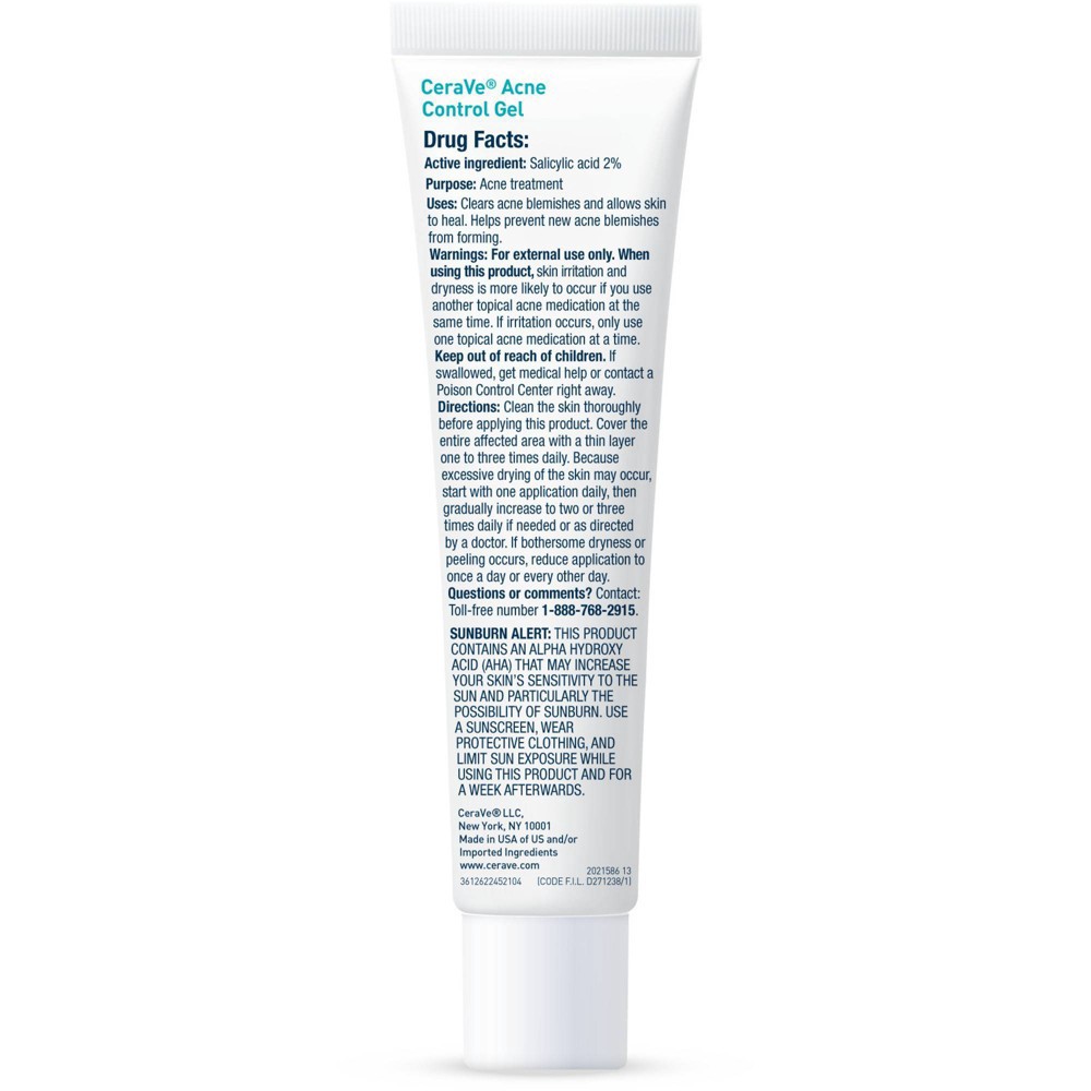 CeraVe Salicylic Acid Acne Treatment with Glycolic Acid and Lactic