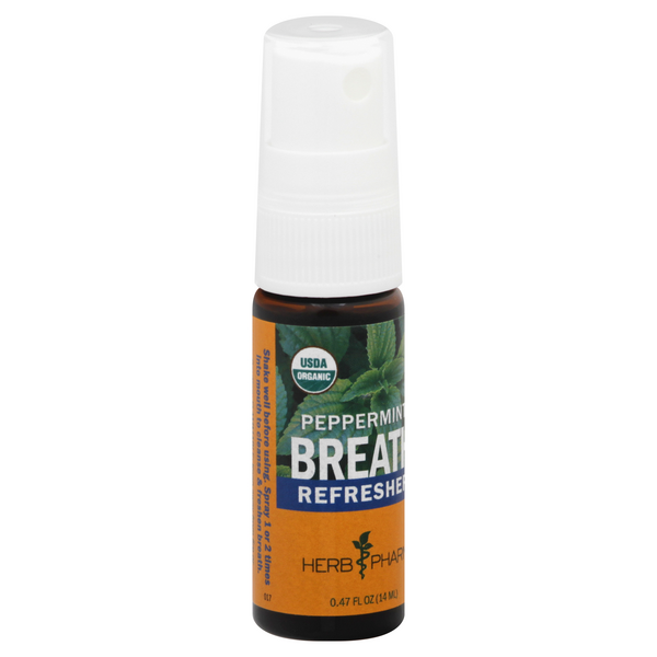 slide 1 of 1, Herb Pharm Peppermint Breath Refresher , 0.47 fl oz