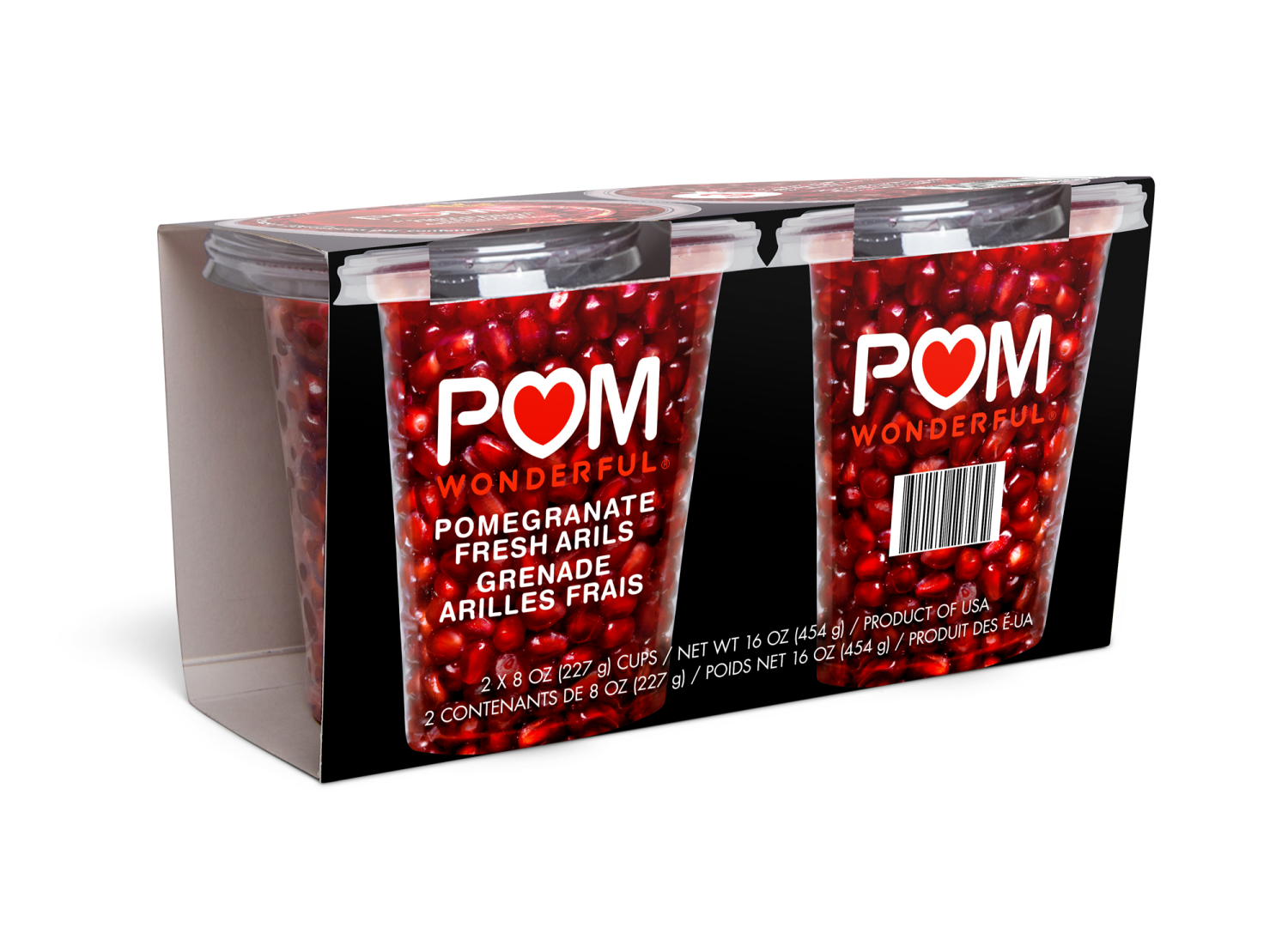 slide 2 of 3, POM Wonderful Pomegranate Arils, Ready to Eat Pomegranate Seeds, 8 Ounce (Pack of 2), 8 oz