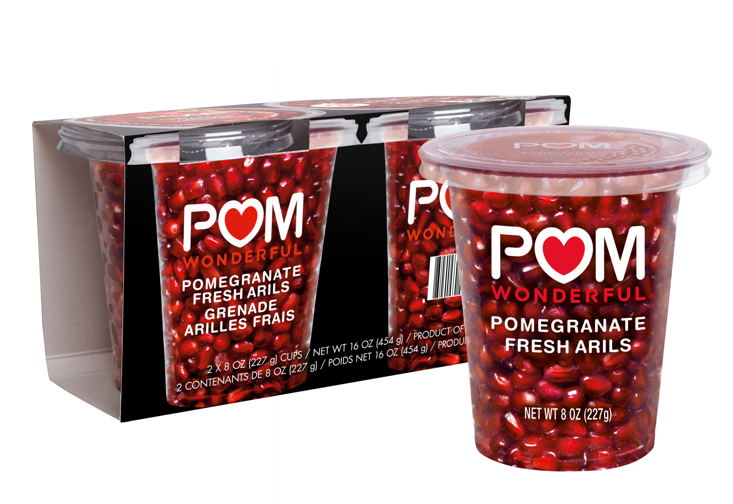slide 3 of 3, POM Wonderful Pomegranate Arils, Ready to Eat Pomegranate Seeds, 8 Ounce (Pack of 2), 8 oz