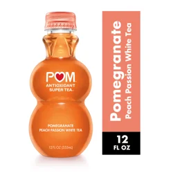 POM Wonderful Super Tea, Pomegranate Peach Passion White Tea, 12 Ounce