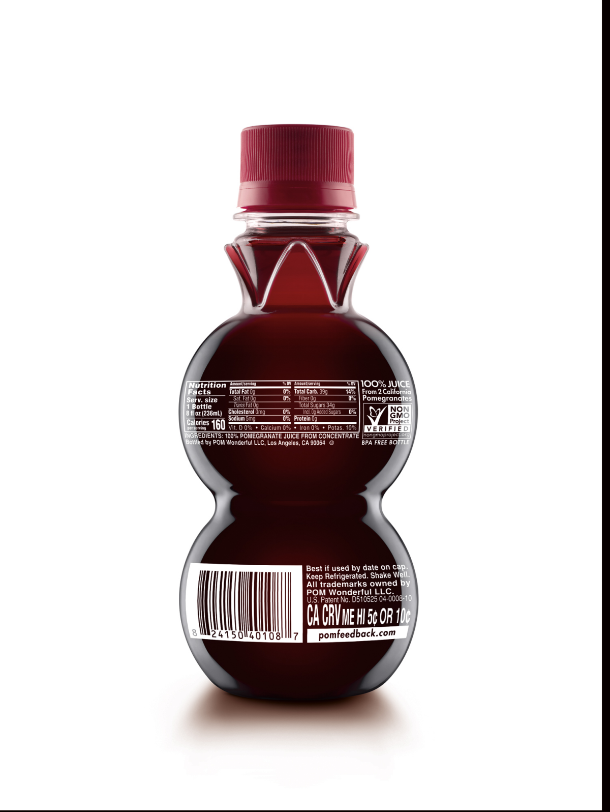 slide 2 of 2, POM Wonderful 100% Pomegranate Juice, 8 Ounce, 8 fl oz