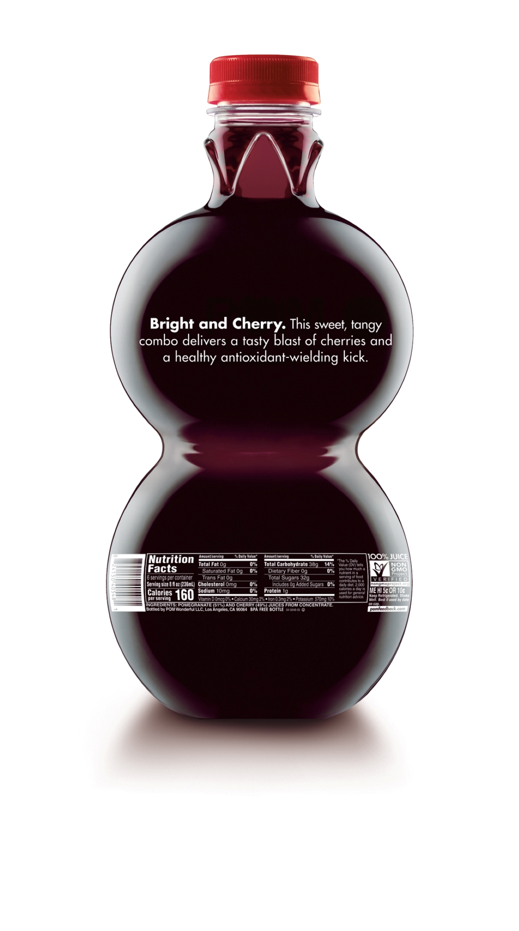 slide 2 of 2, POM Wonderful 100% Juice, Pomegranate Cherry, 48 fl oz, 48 fl oz